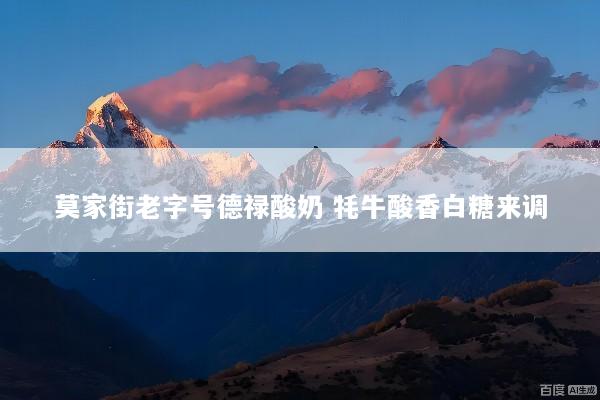 莫家街老字号德禄酸奶 牦牛酸香白糖来调