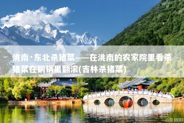 洮南·东北杀猪菜——在洮南的农家院里看杀猪菜在铜锅里翻滚(吉林杀猪菜)